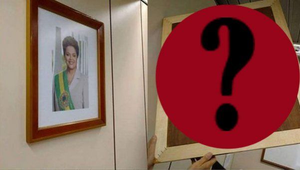 Mirá la sorpresa que se llevaron al bajar el cuadro de Dilma