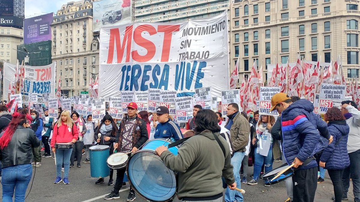 Organizaciones Piqueteras Marchan Al Ministerio De Trabajo