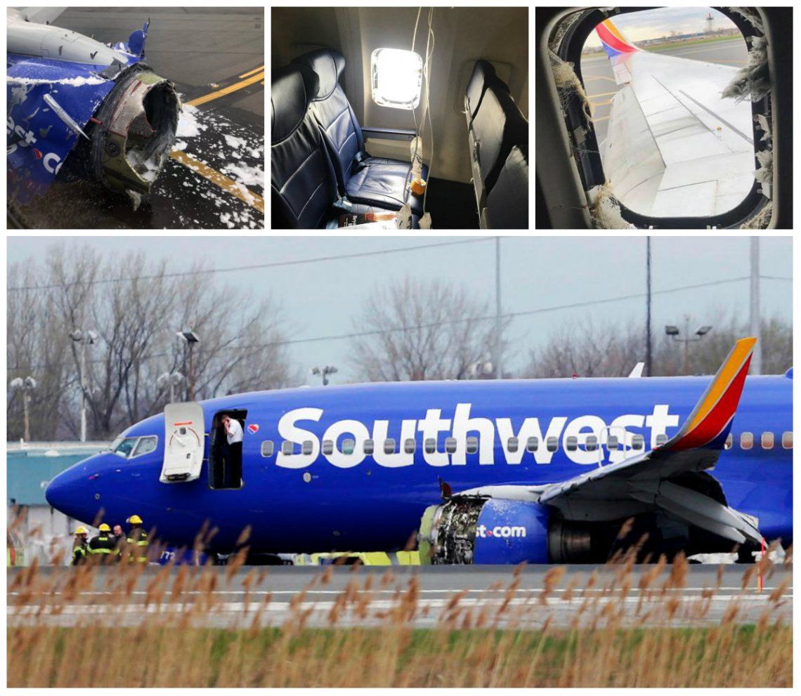 Drama en pleno vuelo: explotó el motor de un avión y murió una pasajera