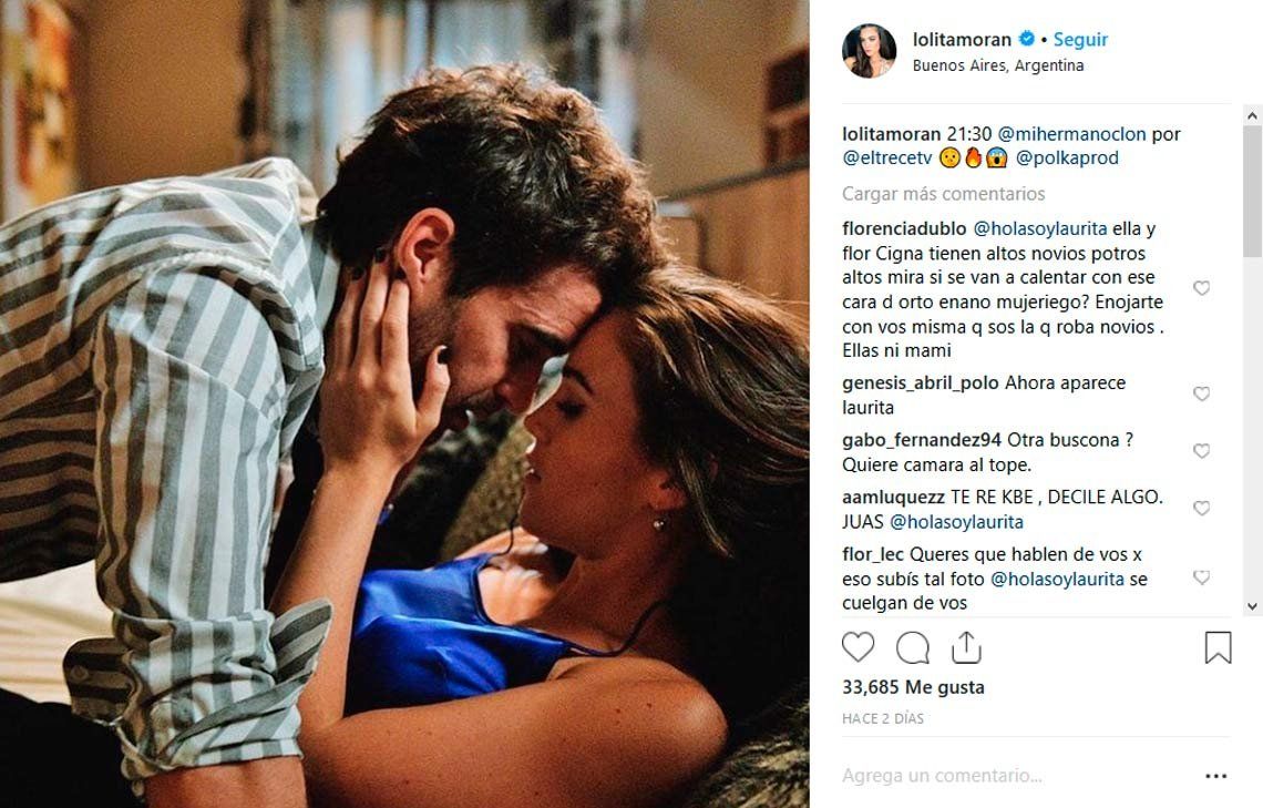 La tomaron de punto a Laurita: otra actriz de Mi hermano es un clon publicó  una foto hot con Cabré