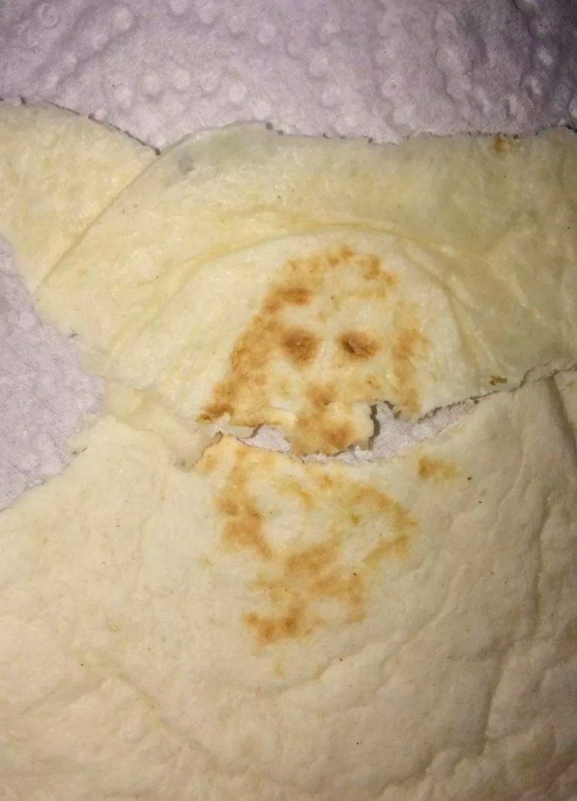 Afirma que se le apareciÃ³ el rostro de JesÃºs en una tortilla