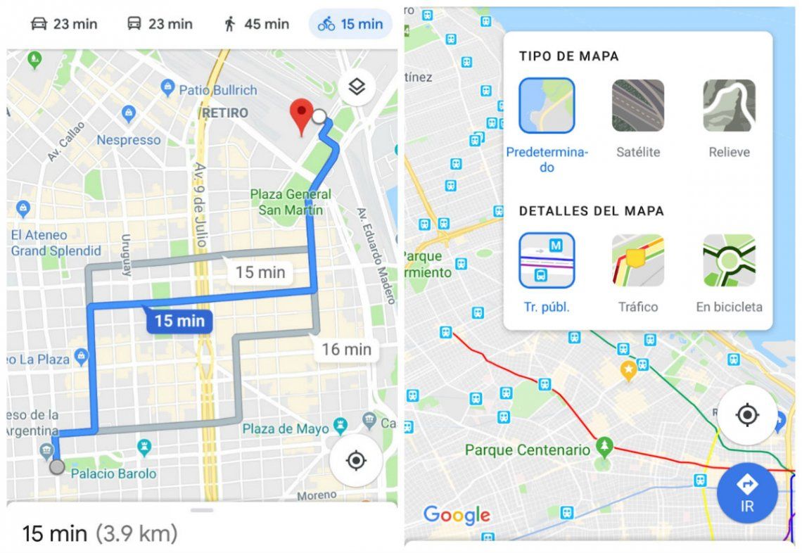 Google Maps sumÃ³ recorridos en bicicleta
