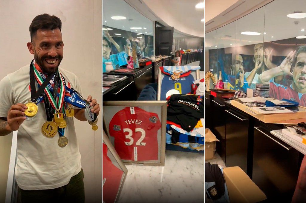 Carlos Tévez shows his museum in formation for the first time