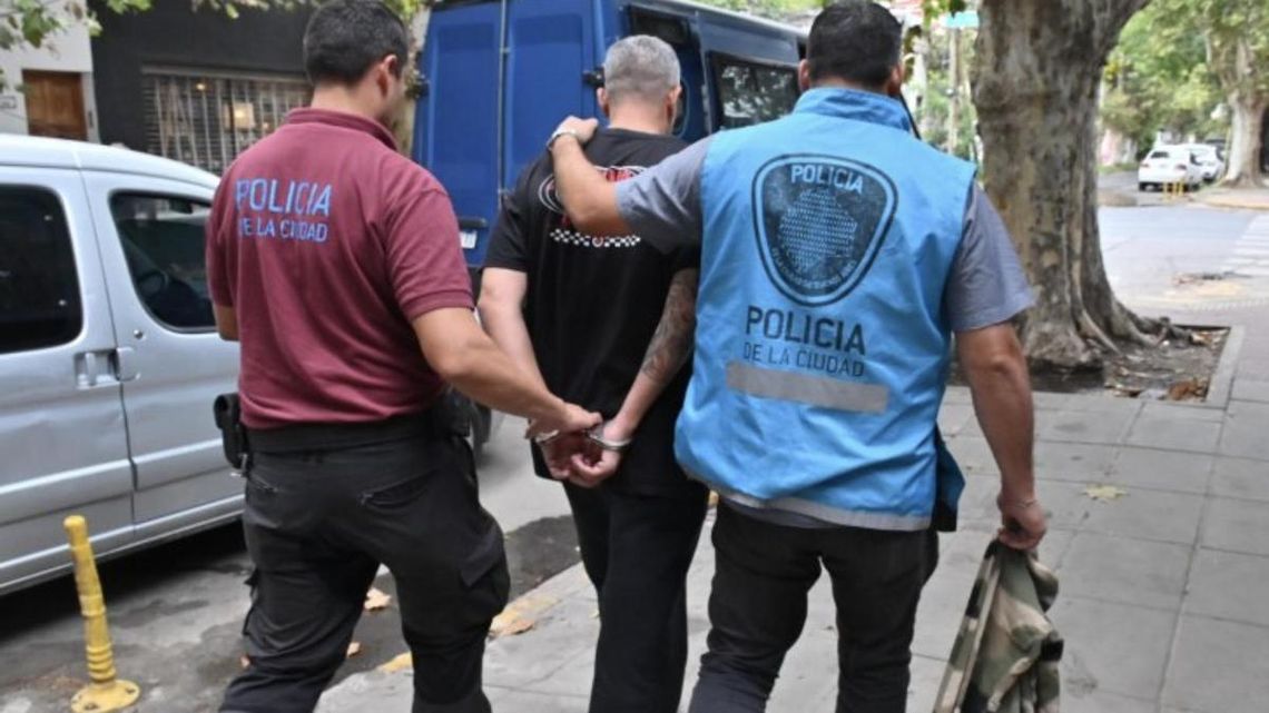 Marcelo Corazza detenido por la División Trata de Personas de la Policía de la Ciudad.