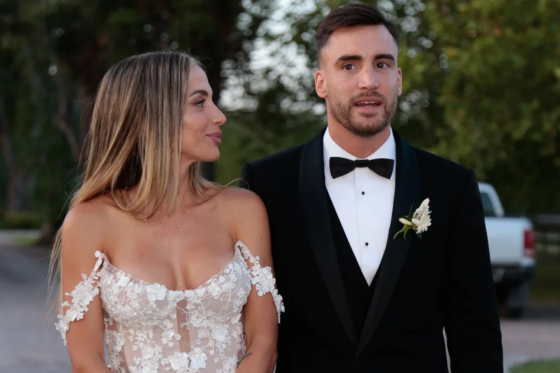 Nicolás Tagliafico se casó con Carolina Calvagni.