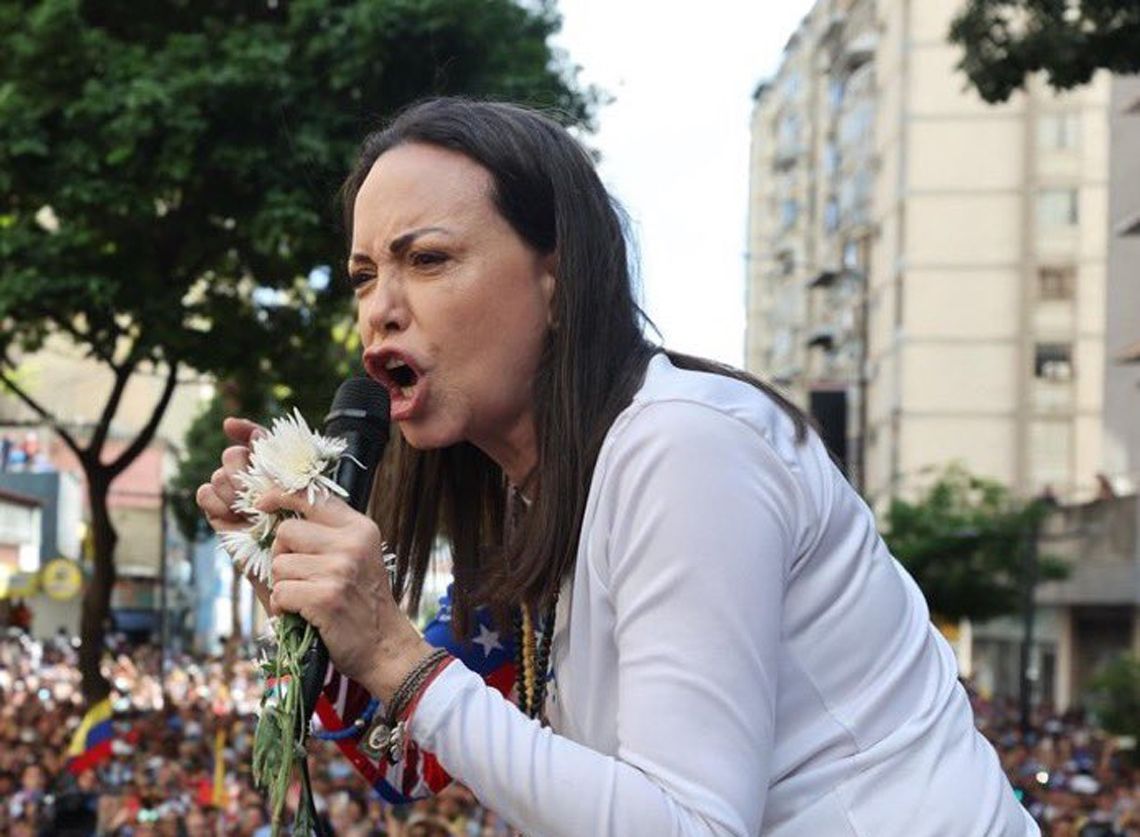 Denuncian que María Corina Machado fue detenida al término de la manifestación en Caracas