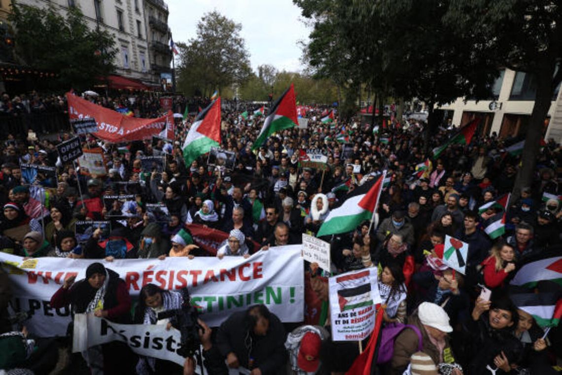 París - Miles de manifestantes pidieron el cese del ataque israelí a Gaza
