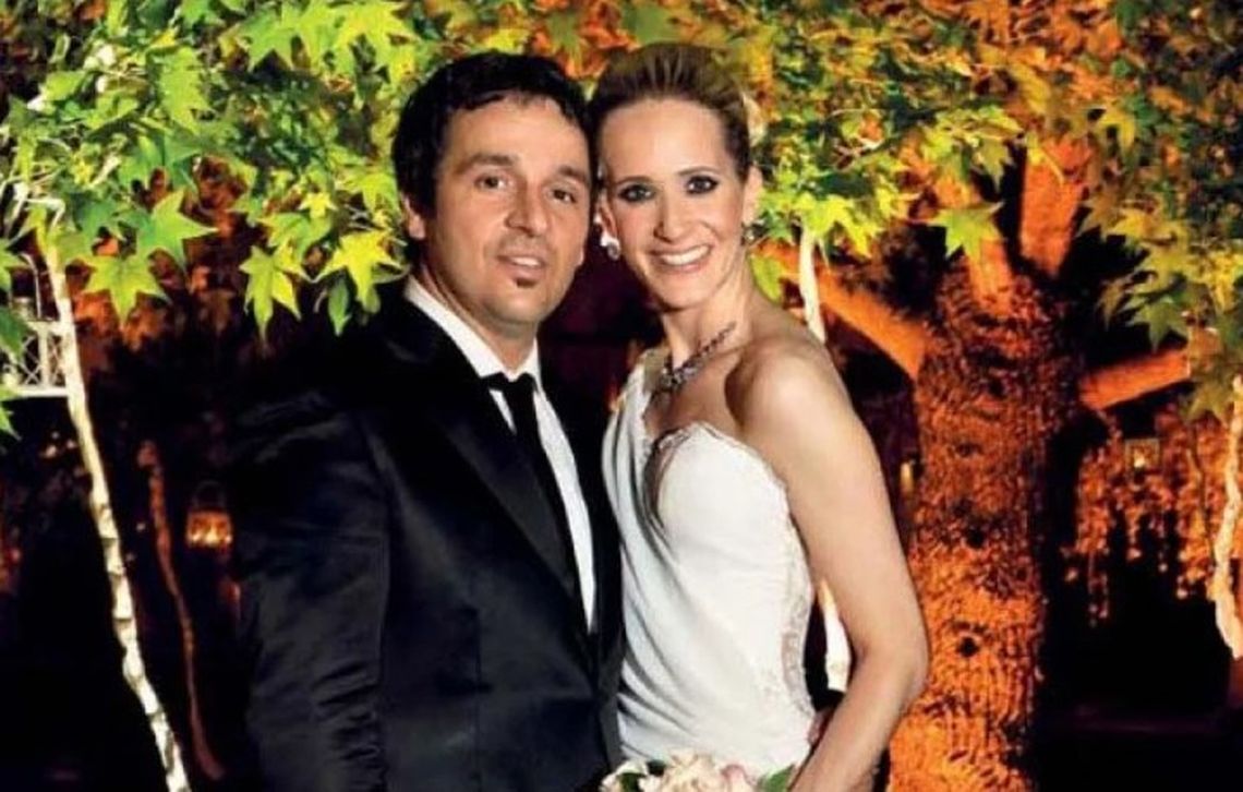 Prandi en su casamiento con Claudio Contardi, en el 2011. Fruto de su relación, son padres de 2 hijos varones. 
