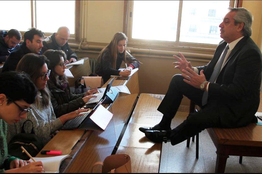 El presidente Alberto Fernández es docente en la Universidad de Buenos Aires. Archivo.