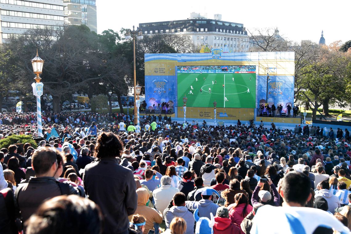 Habrá pantalla gigante en Palermo para ver el Mundial de Qatar.