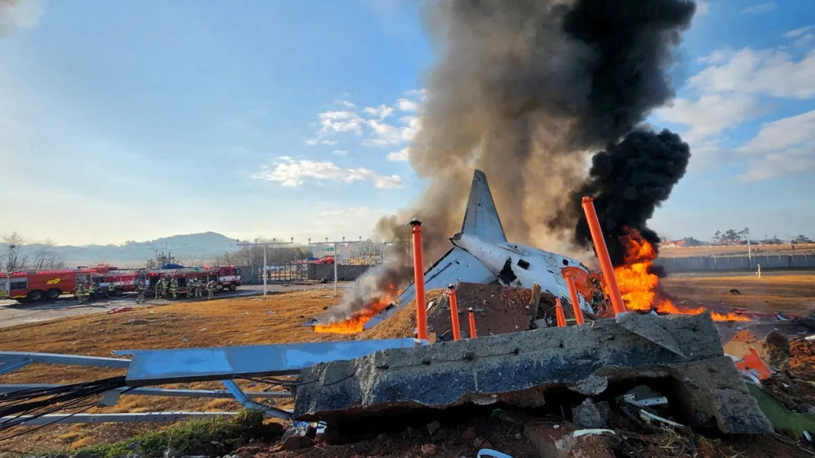 La tragedia aérea se produjo a unos 290 kilómetros de Seúl.