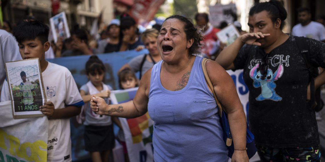 La familia de Maxi Jeréz marchó en Rosario para pedir justicia porque no queremos más muertes.