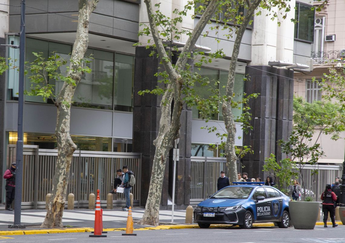 La embajada de Israel en la ciudad de Buenos Aires, uno de los puntos donde se reforzó la seguridad.