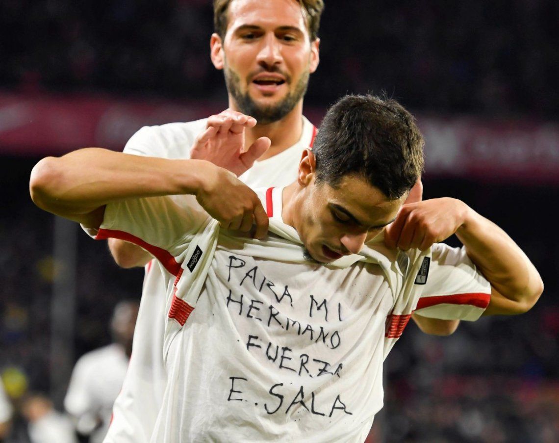Copa del Rey: el emotivo festejo de Ben Yedder dedicado a Emiliano Sala