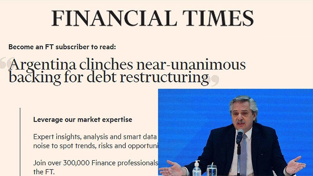 Financial Times consideró un éxito el apoyo al canje de deuda