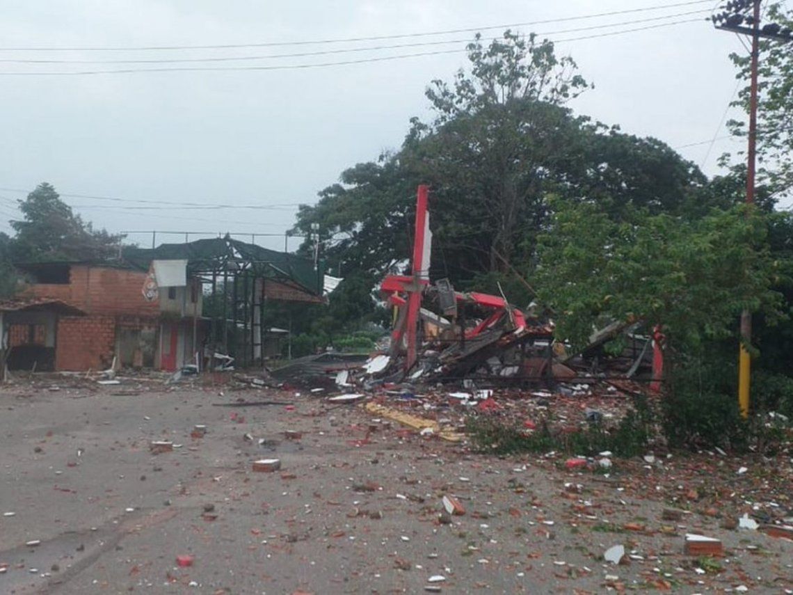 El puesto fronterizo venezolano atacado por las FARC.