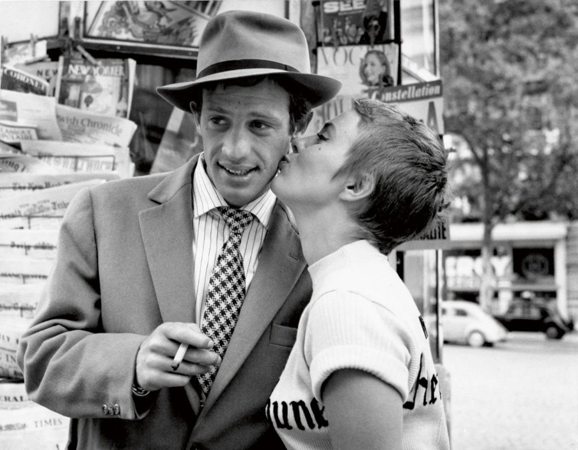 El actor francés y Jean Seberg, en la película