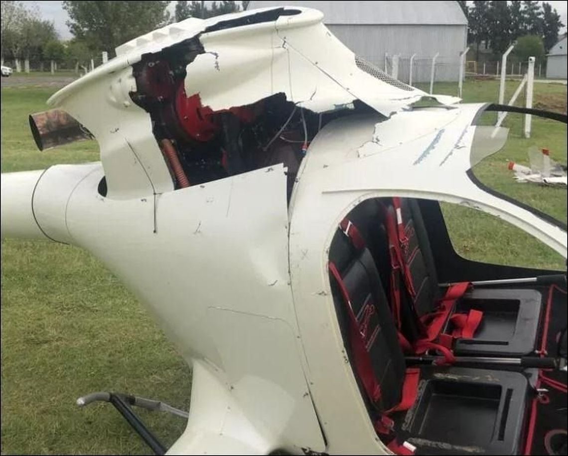 Un helicóptero perdió el control y se estrelló a metros de la Autopista Buenos Aires-La Plata