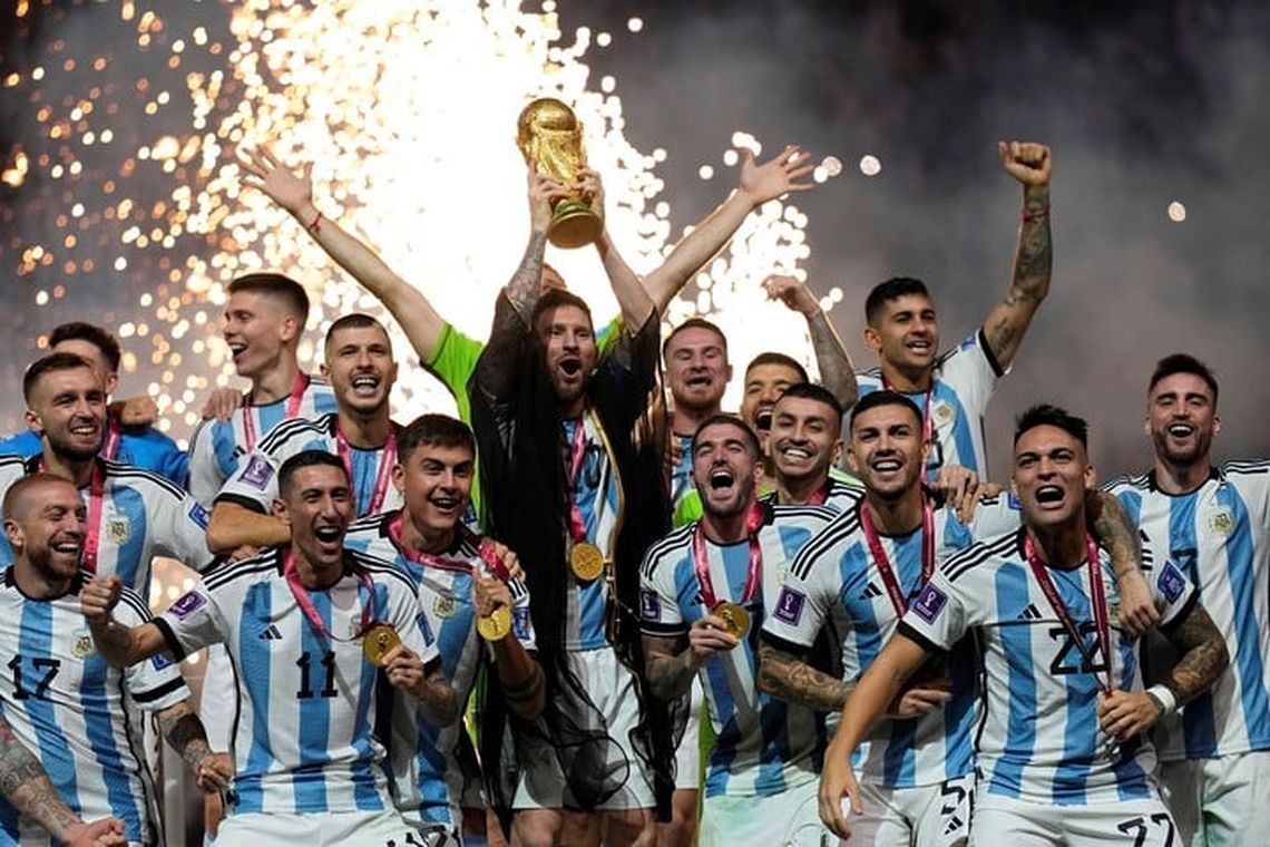 La Selección Argentina en el momento más glorioso en Qatar.