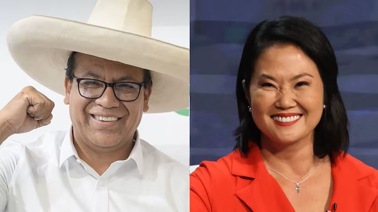 Roberto Sánchez y Keiko Fujimori disputarán el balotaje para elegir al próximo presidente de Perú.