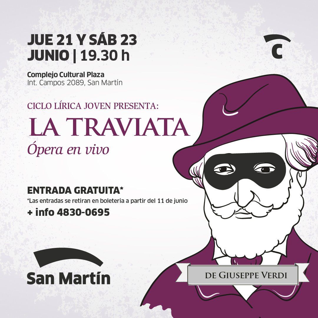 La famosa ópera La Traviata llega al Complejo Cultural Plaza