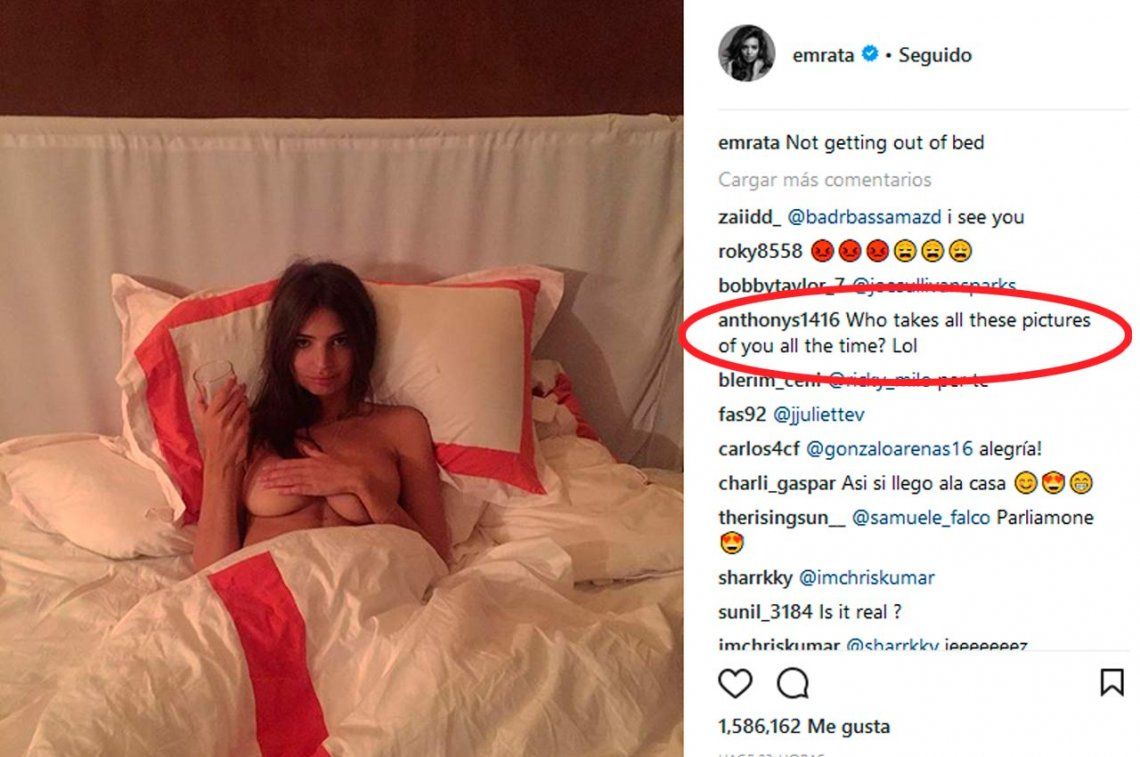¿Quién tomó la foto del topless de Emily Ratajkowski en la cama?