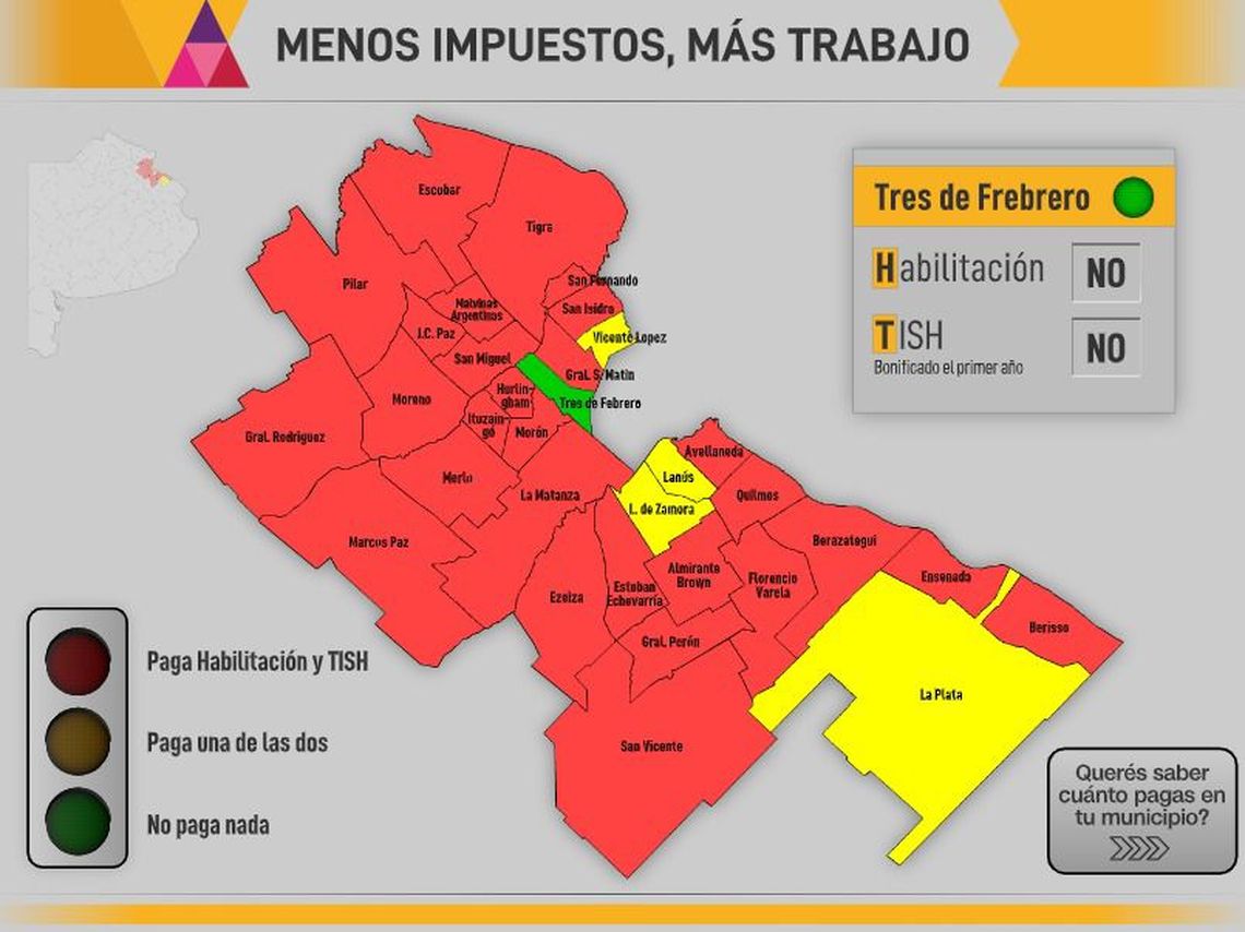 Valenzuela promueve un mapa de municipios que cobran más y menos impuestos