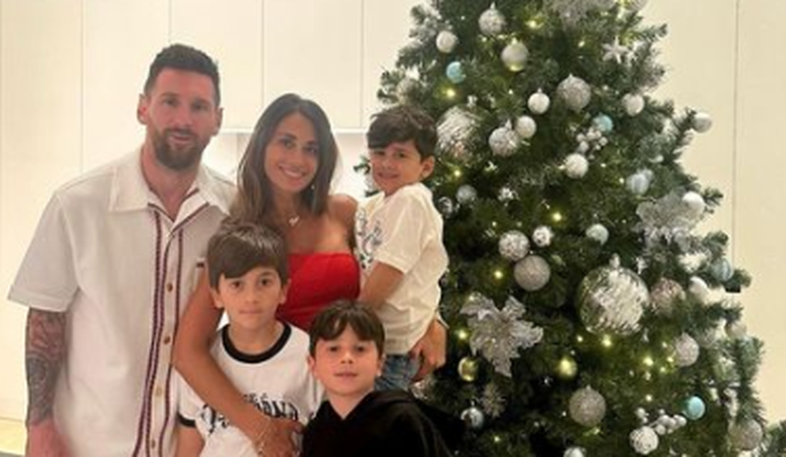La Navidad deLionel Messi y Antonella Roccuzzo