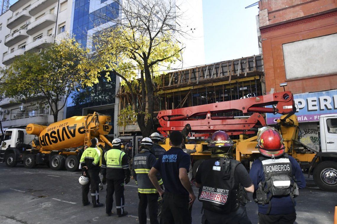 Belgrano: cuatro heridos por derrumbe en obra en construcción