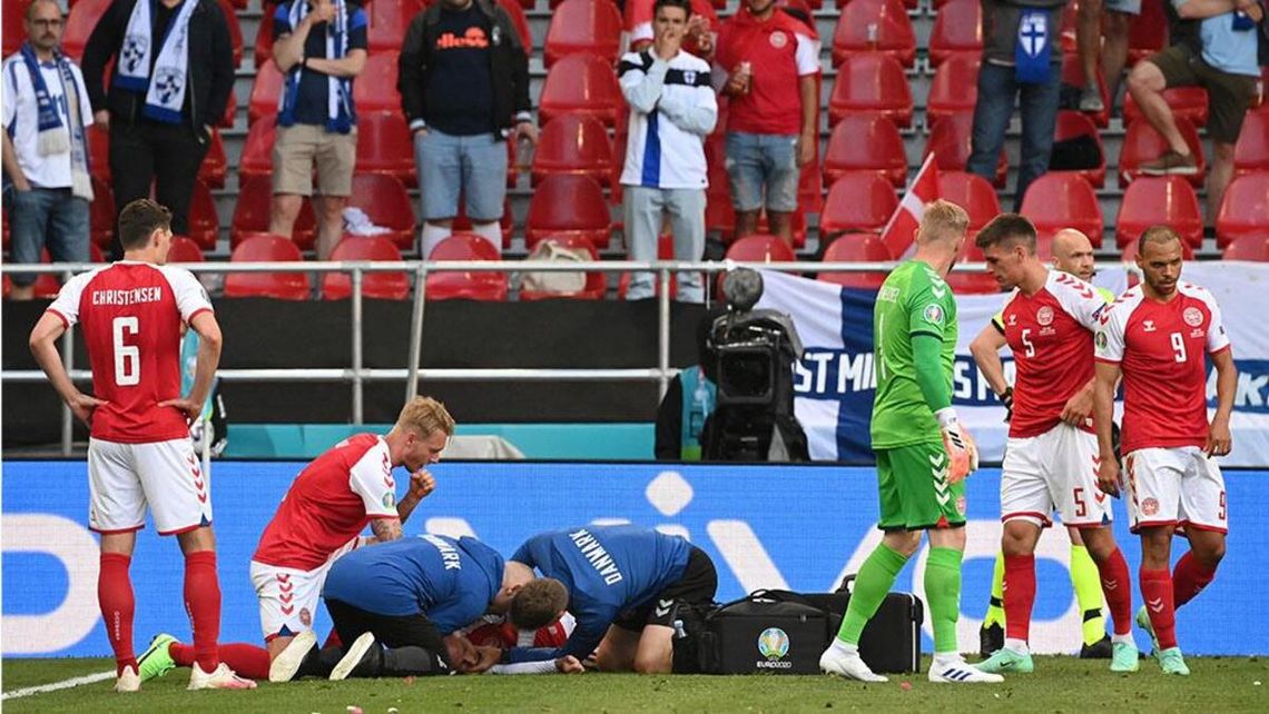 Christian Eriksen se había desplomado en la Eurocopa 2020