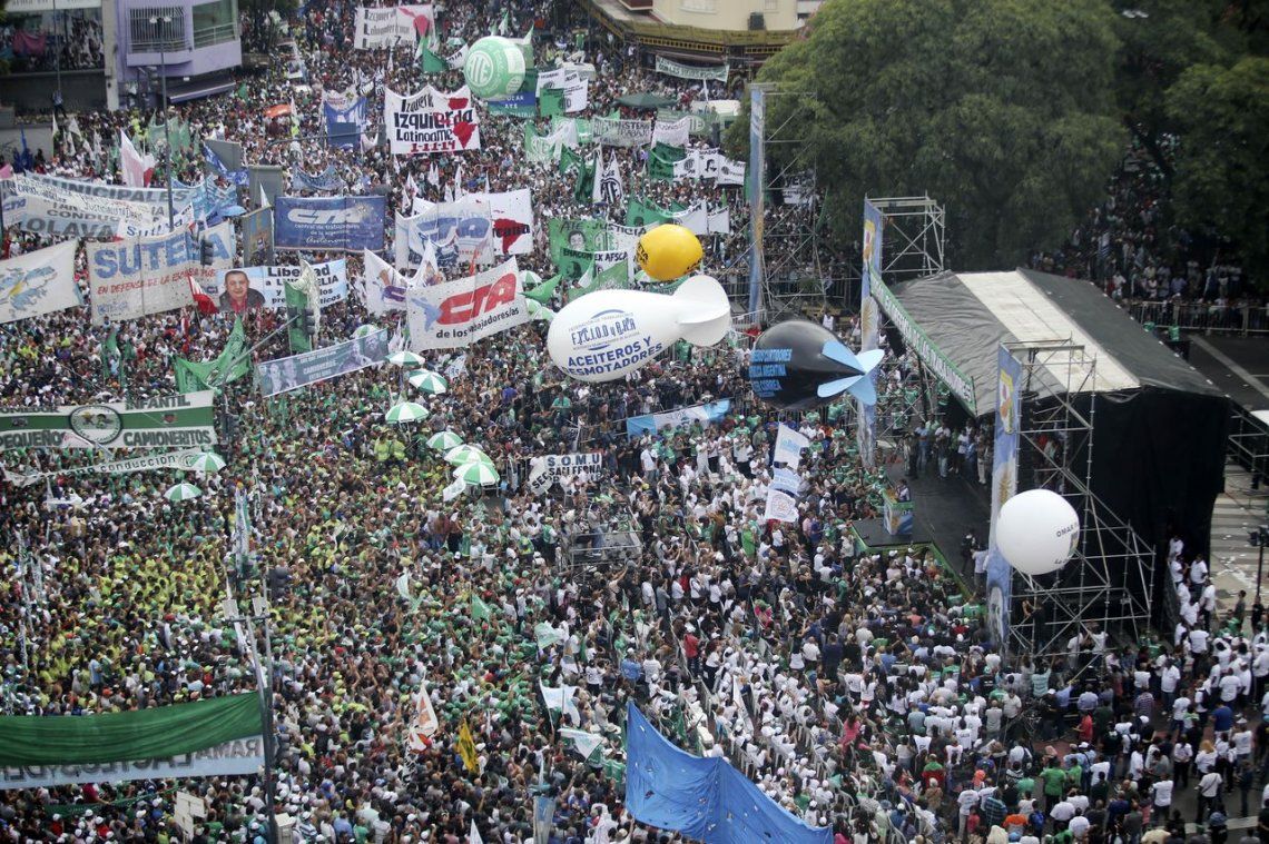 La marcha de Camioneros en fotos