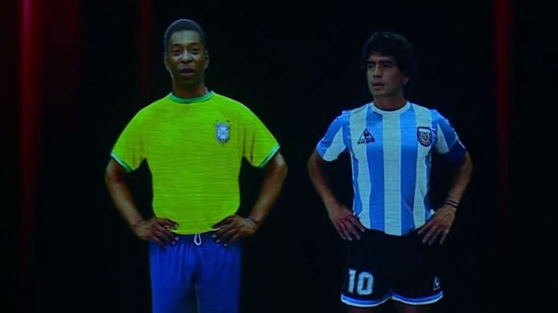 Pelé y Diego Maradona estuvieron presentes por Lionel Messi.