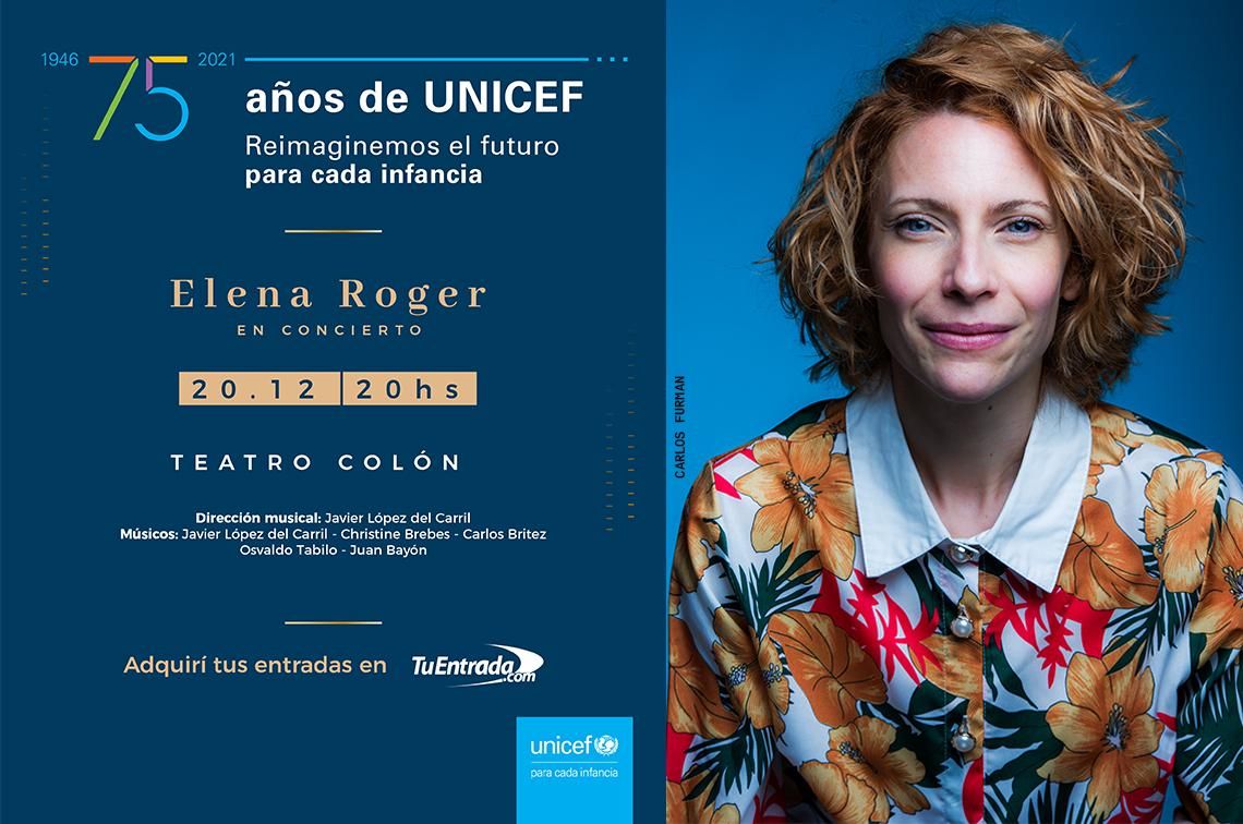 UNICEF y Elena Roger juntos en un concierto a beneficio