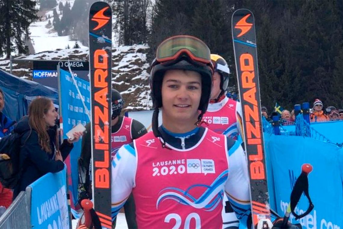 Tiziano Gravier, hijo de Valeria Mazza y promesa del esquí argentino