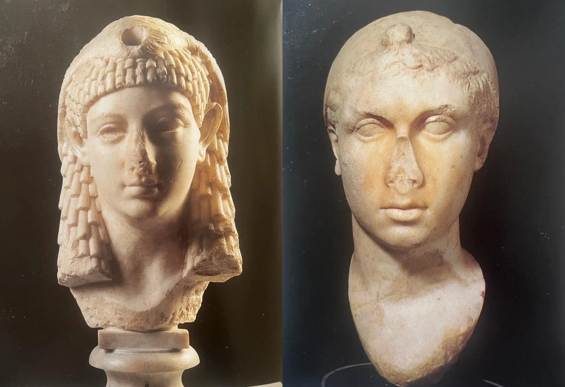 El Ministerio de Turismo y Antigüedades de Egipto compartió varias representaciones antiguas de Cleopatra y los Ptolomeos