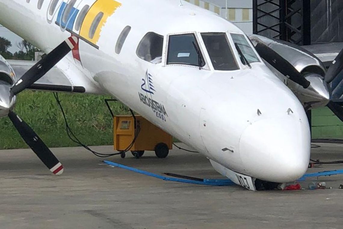 Morón: un avión aplastó a un mecánico del aeropuerto