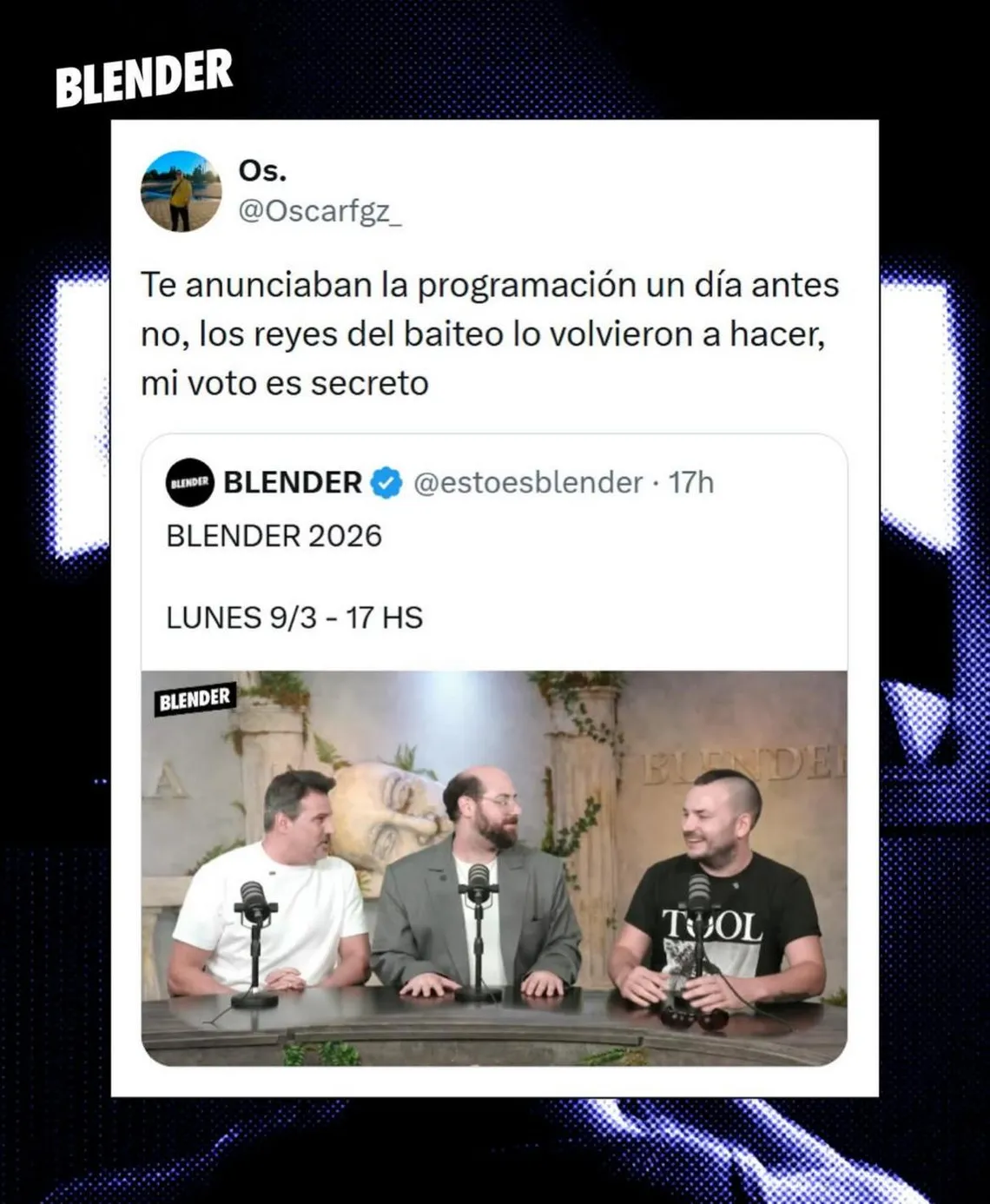 Captura de pantalla de redes sociales.