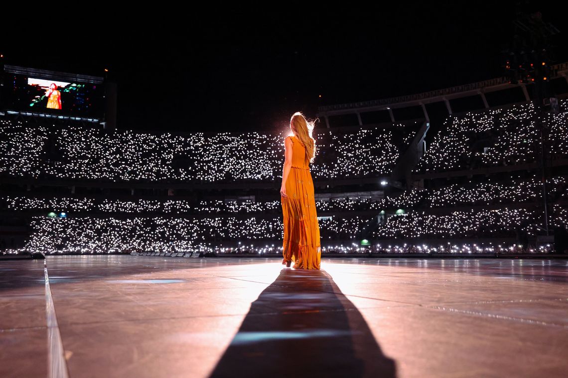 Una de las imágenes de su paso por Argentina que Taylor Swift eligió para su posteo en redes sociales.