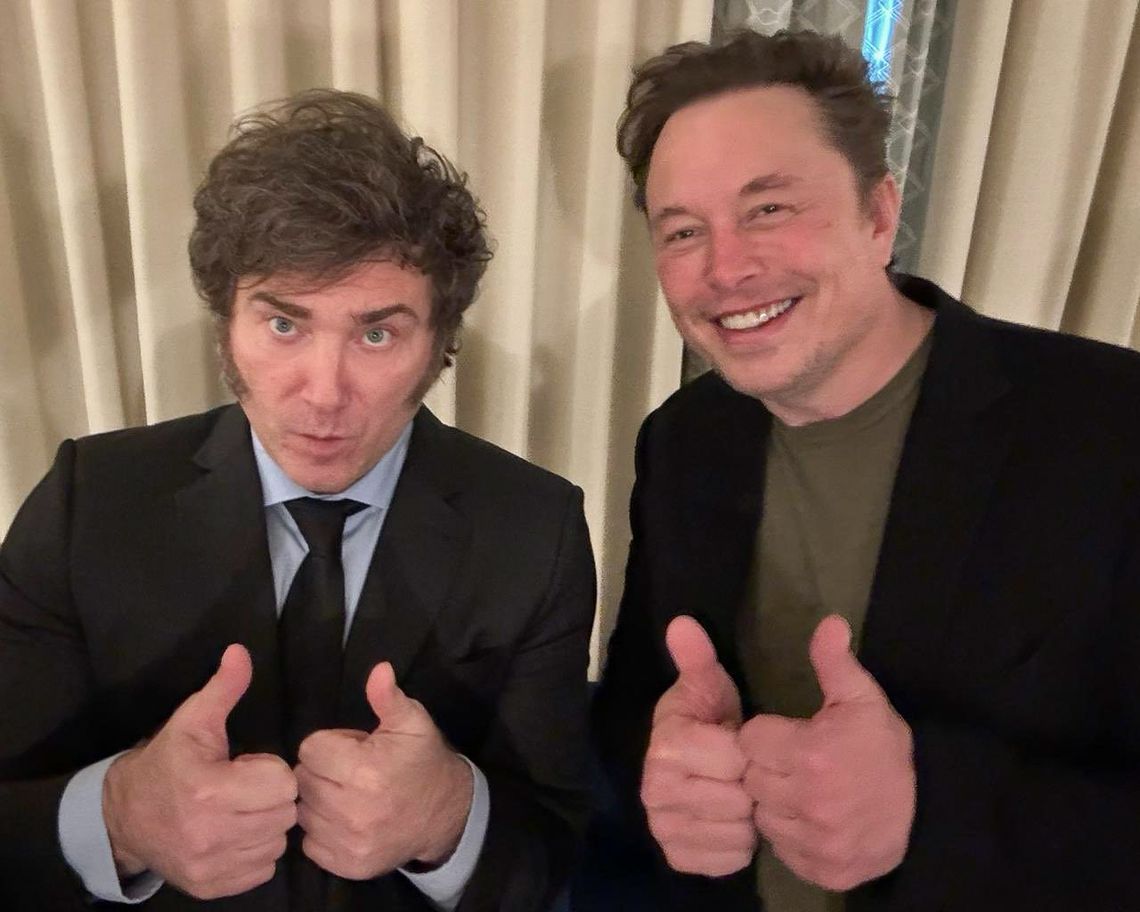 Javier Milei y Elon Musk, durante su segundo encuentro en EE.UU.