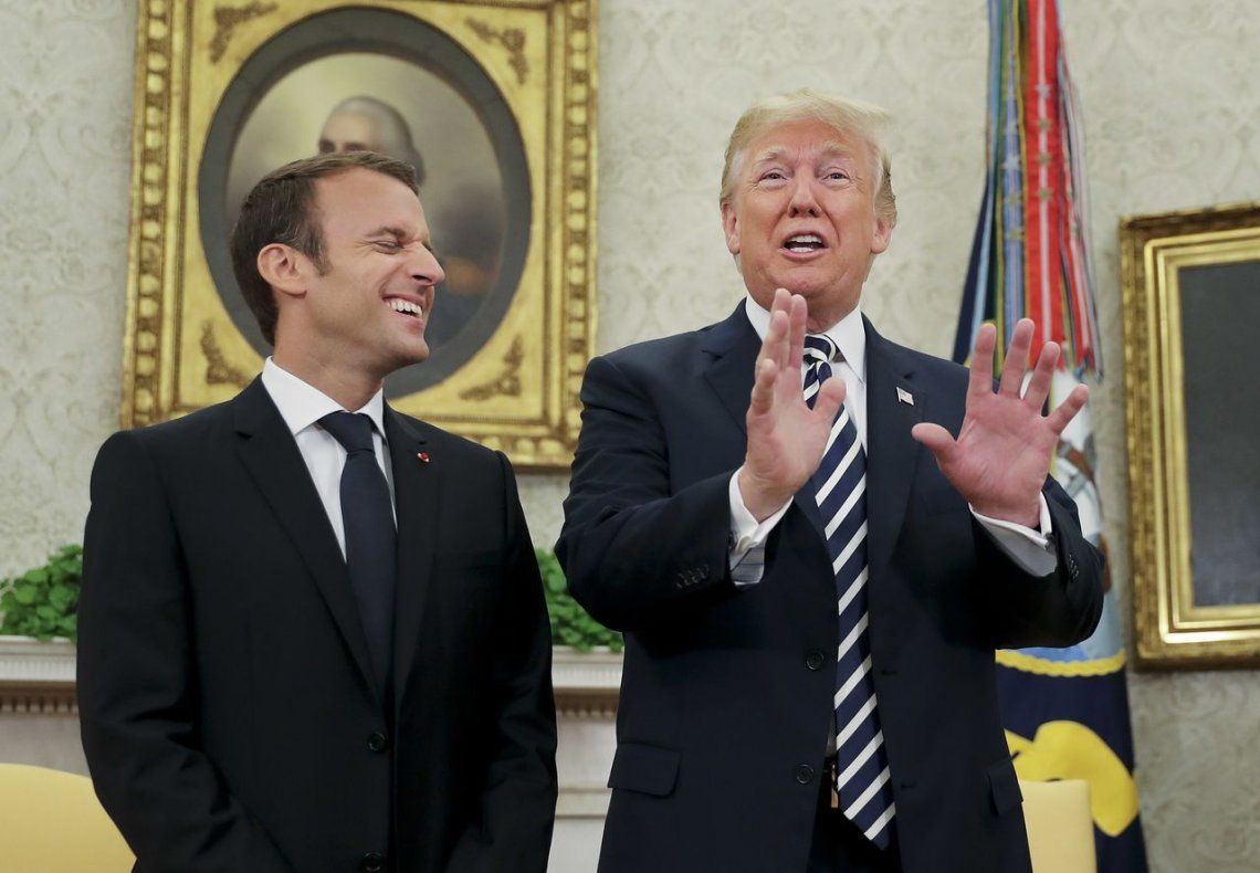 Emmanuel Macron y Donadl Trump