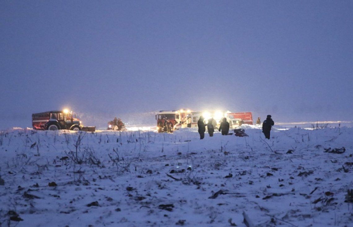 Tragedia en Rusia: se estrelló un avión con 71 personas a bordo