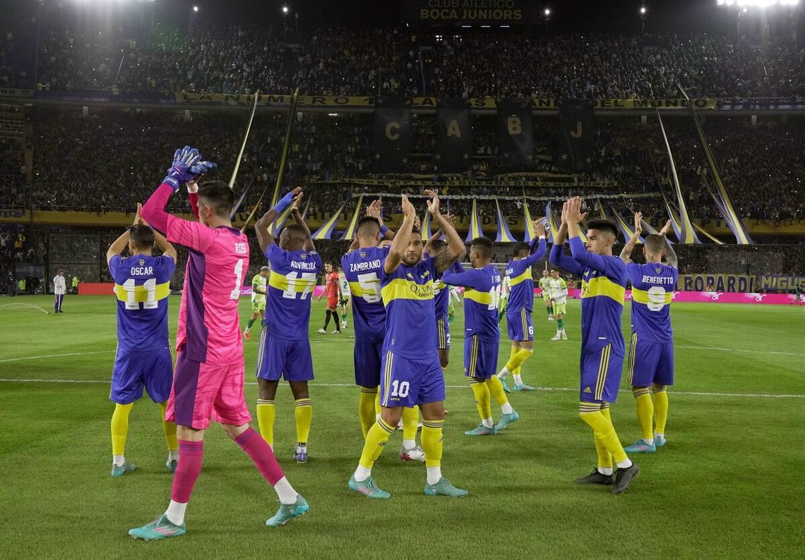 Boca celebrando el pase a las semifinales. 