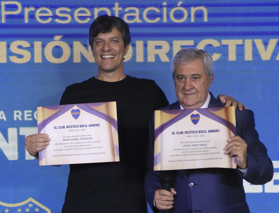 Jorge Ameal y Mario Pergolini asumieron la presidencia de Boca: Creíamos que íbamos a encontrar mejor al club