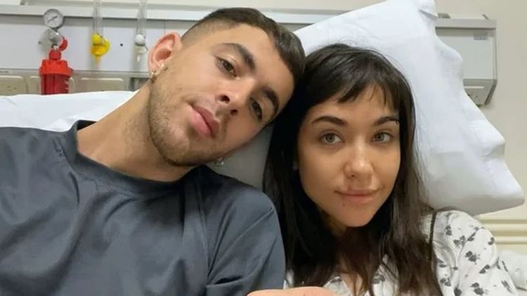 María Becerra junto a su novio. La cantante sostuvo que “sólo queda seguir sanando”.