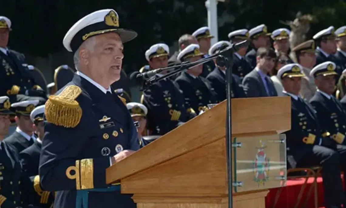 Juan Carlos Romay, jefe de la Armada. Juan Carlos Romay, jefe de la Armada.