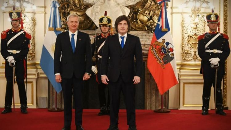 Milei recibió en la Casa Rosada a su par chileno, José Antonio Kast.