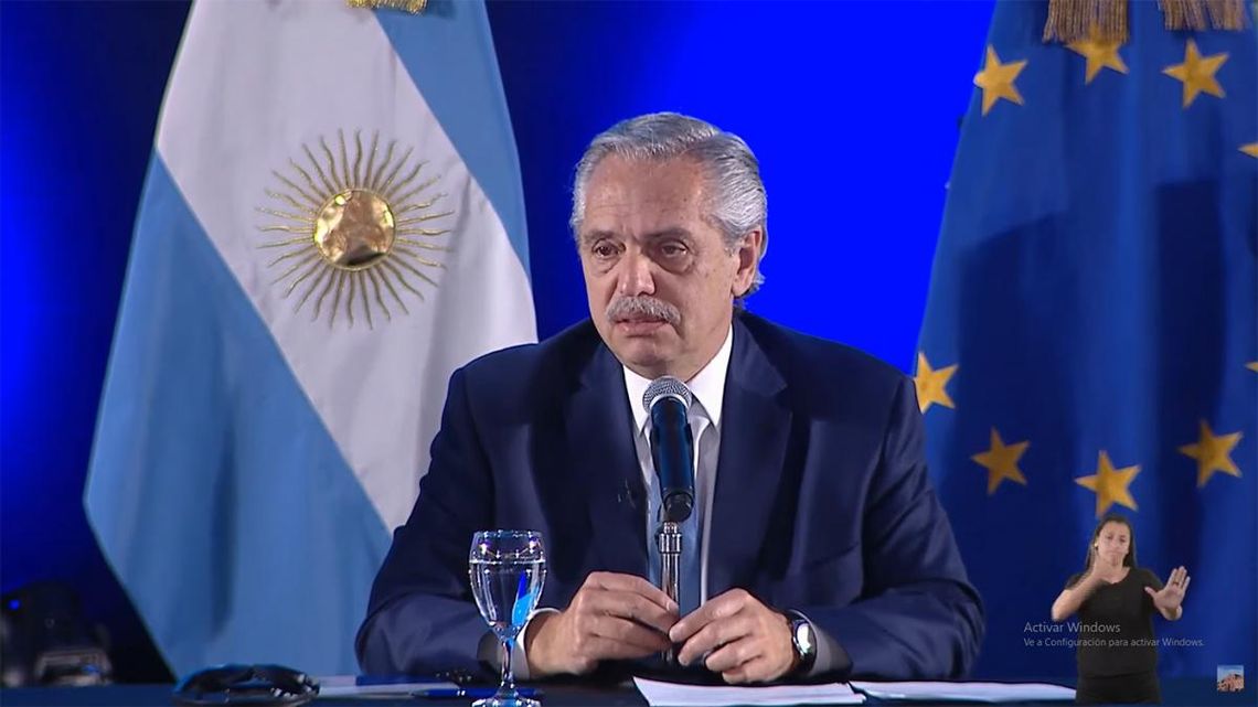 Alberto Fernández en el plenario de la Celac.