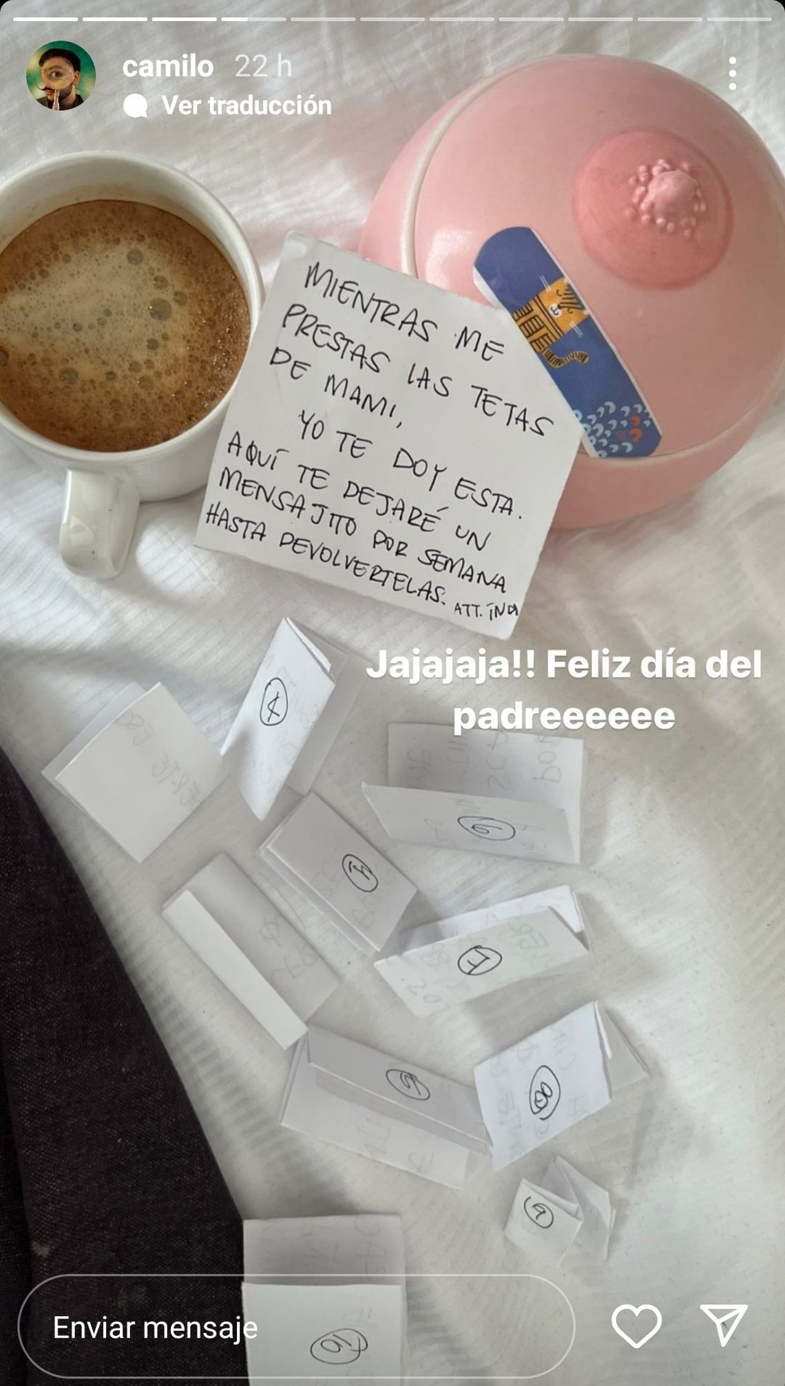 Evaluna Montaner le regaló una teta a Camilo