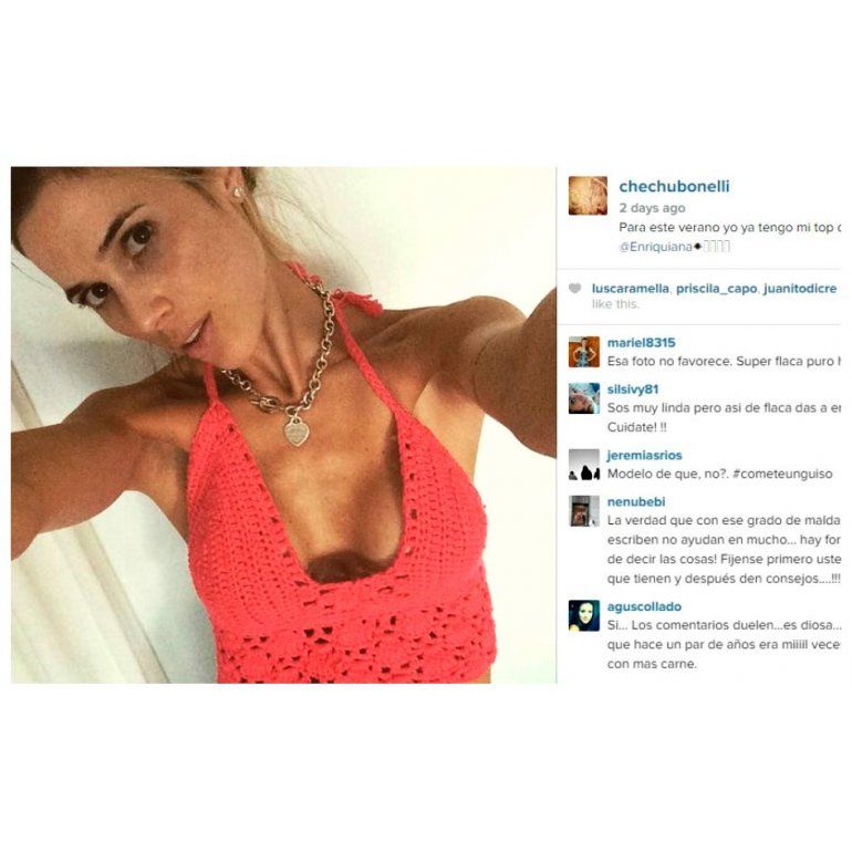 Chechu Bonelli publicó polémica foto: ¿está bien de salud?