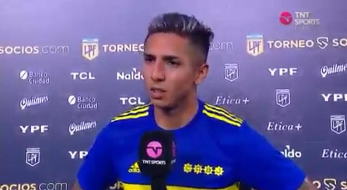 Agustín Almendra luego de la victoria 2-1 en La Bombonera.